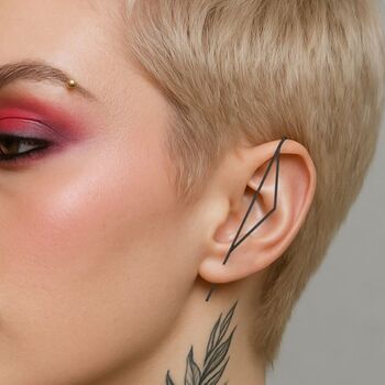 Sterling Silver Triangle Ear Climbers, 5 of 6