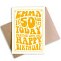 Personalised, Frameable 50th Birthday Card, thumbnail 1 of 2