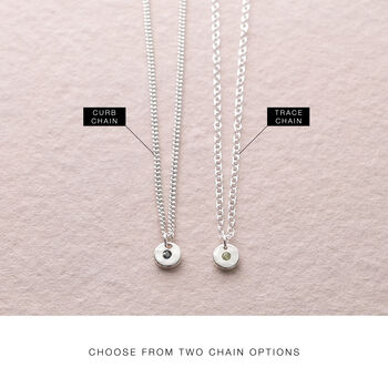 Mini Birthstone Token Necklace, 6 of 9