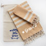 Personalised Beach Towel Gift Set, 2nd Anniversary Gift, thumbnail 6 of 12