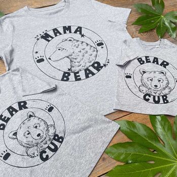Mama Bear And Cub T Shirt Set, 4 of 5