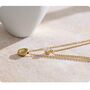 Monaco D’or Gold Crystal Drop V Double Layer Gift Necklace, thumbnail 3 of 4