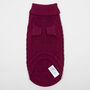 Burgundy Organic Cotton Cable Knit Dog Jumper, thumbnail 2 of 5