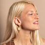 Geometric Mother Of Pearl And Gold Vermeil Plated Hoops, thumbnail 4 of 8