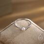 Sterling Silver Genuine Freshwater Pearl And Cz Ring, thumbnail 3 of 12