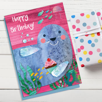 Cute Seal Birthday Card, 2 of 2