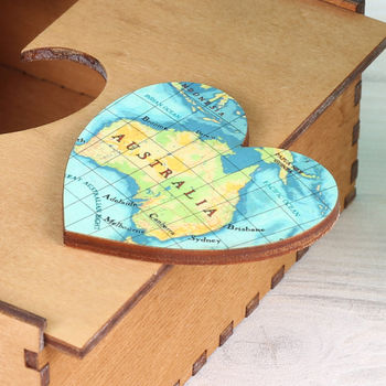 Personalised Map Heart Treasured Location Keepsake Box, 9 of 12