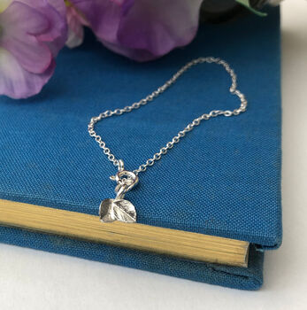 Thank You Teacher Sterling Silver Tiny Leaf Bracelet, 11 of 12