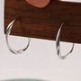 Twisted Strip Mobius Band Large Semi Hoop Stud Earrings, thumbnail 2 of 12