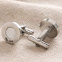 Personalised Silver Plated Mother Of Pearl Cufflinks, thumbnail 2 of 2