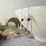 Garnet Long Oval Earrings, thumbnail 1 of 6