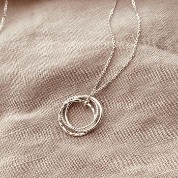 Sterling Silver Russian Ring Necklace, 3 of 8