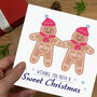Gingerbread Couple Christmas Card, thumbnail 2 of 3