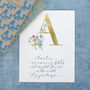 Illustrated Initial Letter In Real Gold Unframed Print, thumbnail 6 of 7