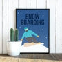 Snow Boarding Print, thumbnail 1 of 4