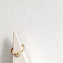 Moonstone Star Adjustable 18k Gold Plated Vermeil Ring, thumbnail 3 of 6
