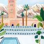 Marrakech, Morocco Travel Art Print, thumbnail 5 of 6