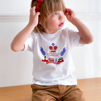 Hm King Charles Coronation T Shirt / Kids Baby Toddler, 3 of 6