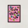 Let Your Feelings Flow Art Print In Pink, thumbnail 2 of 5