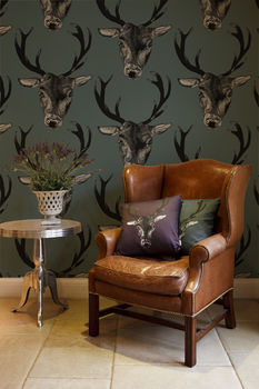 Large Stag Head Wallpaper, 3 of 3