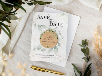 Botanical Save The Dates Magnet Wedding Cards, 5 of 10