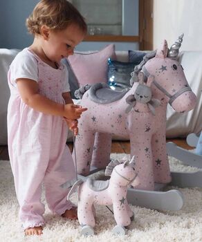 Celeste And Fae Personalised Rocking Unicorn Horse 12m+ Months, 4 of 4