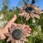 Set Of Two Copper Sunflower Garden Sculptures, thumbnail 5 of 6