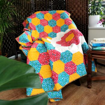 Bright Sofa Throw, Double Bed Quilted Blanket, 2 of 11