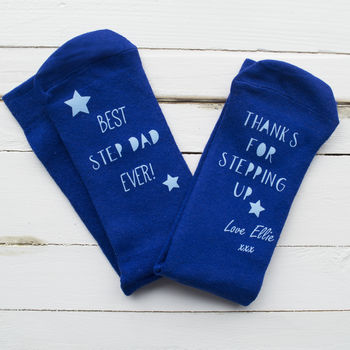Personalised Step Dad Gift Socks, 2 of 2