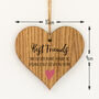Best Friends Are Never Apart Hanging Wood Heart, thumbnail 3 of 3
