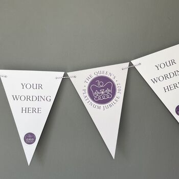 Personalised Queen's Platinum Jubilee Party Bunting, 4 of 5