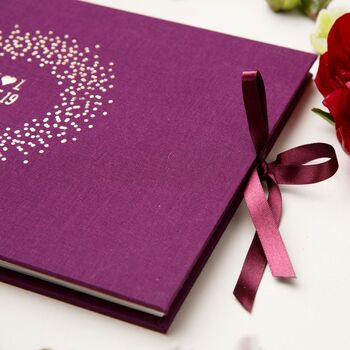 Burgundy Purple Wedding Guest Book, 2 of 5