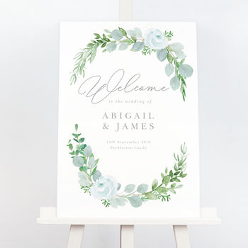 Eucalyptus Floral Wedding Table Plan, 2 of 3