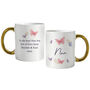 Personalised Butterfly Gold Handled Mug, thumbnail 4 of 4