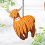 Highland Cow Coo Felt Hanging Decoration, thumbnail 1 of 2