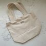 Personalised Mini Canvas Tote Lunch Hand Bag, thumbnail 1 of 4