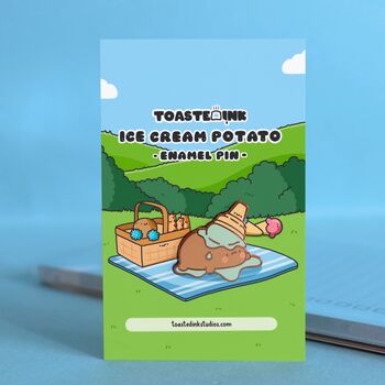 Potato Ice Cream Enamel Pin | Cute Pin Badges, 5 of 5