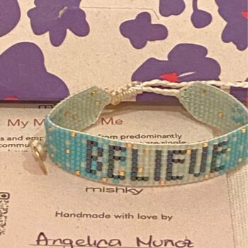 'Believe' Japanese Bead Bracelet, 2 of 2