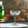 A Set Of Four Smoky Champagne Saucers With Ovals Design, thumbnail 1 of 2