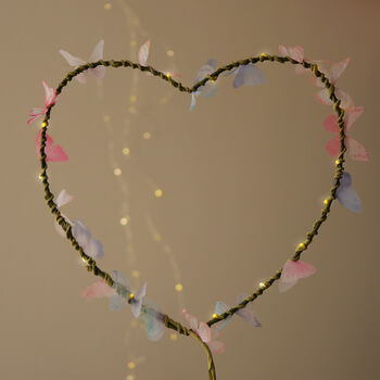 Butterfly Heart Light: Handmade LED Wall Decor Nursery And Bedroom, 4 of 6