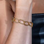 Linked Trendy Chunky Hula Bracelet In 18ct Gold Vermeil, thumbnail 2 of 5