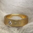 5mm Flat Profile 18ct Gold Diamond ‘Lyon’ Ring By Jacqueline & Edward ...