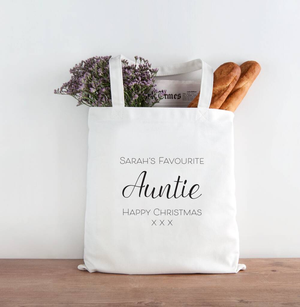My Favourite Auntie Personalised Tote Bag By Sarah Hurley