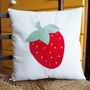 Punchneedle Strawberry Cushion, thumbnail 4 of 5