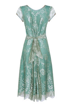 Vintage Style Aqua Lace Special Occasion Dress, 3 of 6