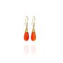 Carnelian 18 K Gold Earrings, thumbnail 1 of 6
