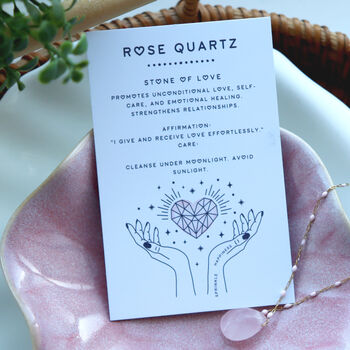 Rose Quartz Dainty Necklace With Gold Plated Chain, 3 of 8