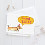 Good Luck Sausage Dog Greeting Card, thumbnail 1 of 2