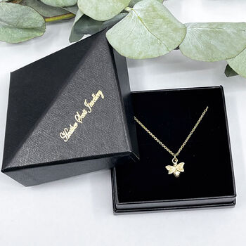 9ct Dainty Gold Bee Necklace, 6 of 9