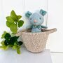 Personalised Linen Mouse In Basket, thumbnail 1 of 3